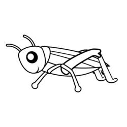 Coloring page: Grasshopper (Animals) #19799 - Printable coloring pages