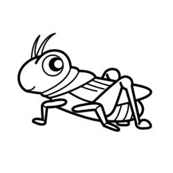 Coloring page: Grasshopper (Animals) #19806 - Printable coloring pages