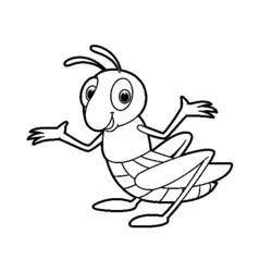 Coloring page: Grasshopper (Animals) #19818 - Printable coloring pages
