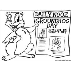 Coloring page: Groundhog (Animals) #10988 - Printable coloring pages