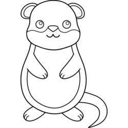 Coloring page: Groundhog (Animals) #11070 - Printable coloring pages