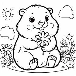 Groundhog (Animals) coloring page #212725 to print and color