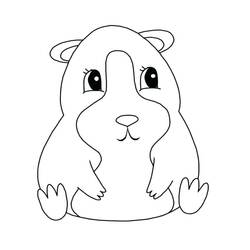 Guinea Pig (Animals) coloring page #211119 to print and color