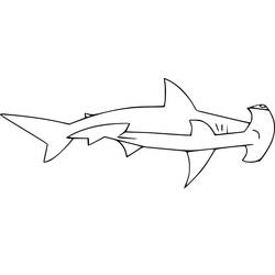 Hammerhead shark (Animals) coloring page #220999 to print and color