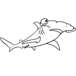 Hammerhead shark (Animals) coloring page #221007 to print and color