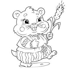 Hamster (Animals) coloring page #188805 to print and color