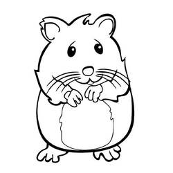 Coloring pages: Hamster - Printable Coloring Pages