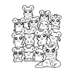 Coloring page: Hamster (Animals) #8099 - Printable coloring pages