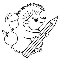 Hedgehog (Animals) coloring page #190613 to print and color