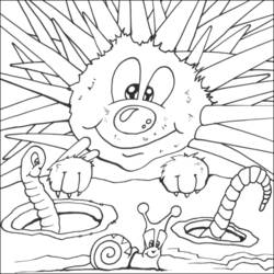 Coloring page: Hedgehog (Animals) #8253 - Free Printable Coloring Pages