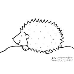 Coloring page: Hedgehog (Animals) #8292 - Printable coloring pages