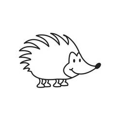 Coloring page: Hedgehog (Animals) #8299 - Printable coloring pages