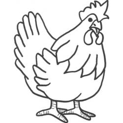 Coloring page: Hen (Animals) #17429 - Free Printable Coloring Pages