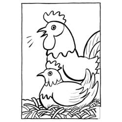 Coloring page: Hen (Animals) #17455 - Free Printable Coloring Pages