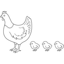 Coloring page: Hen (Animals) #17456 - Printable coloring pages