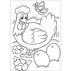 Coloring page: Hen (Animals) #17466 - Free Printable Coloring Pages