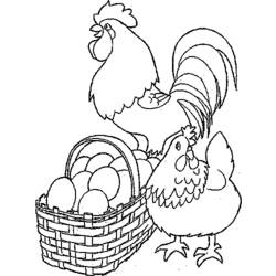 Coloring page: Hen (Animals) #17477 - Free Printable Coloring Pages