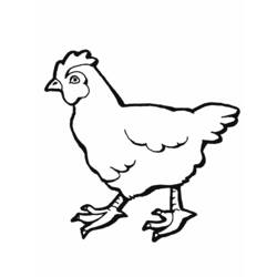 Coloring page: Hen (Animals) #17488 - Printable coloring pages