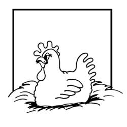 Coloring page: Hen (Animals) #17501 - Free Printable Coloring Pages