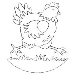Coloring page: Hen (Animals) #17528 - Free Printable Coloring Pages