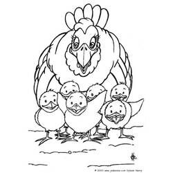 Coloring page: Hen (Animals) #17543 - Free Printable Coloring Pages