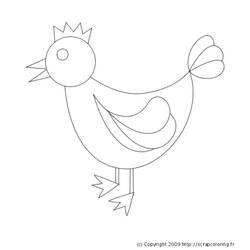 Coloring page: Hen (Animals) #17552 - Free Printable Coloring Pages