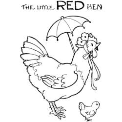 Coloring page: Hen (Animals) #17559 - Free Printable Coloring Pages