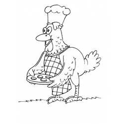 Coloring page: Hen (Animals) #17561 - Free Printable Coloring Pages