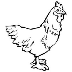 Coloring page: Hen (Animals) #17577 - Free Printable Coloring Pages