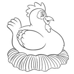 Coloring page: Hen (Animals) #17579 - Free Printable Coloring Pages