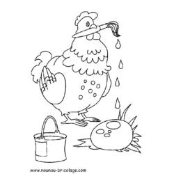 Coloring page: Hen (Animals) #17583 - Free Printable Coloring Pages