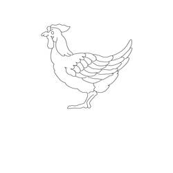 Coloring page: Hen (Animals) #17584 - Free Printable Coloring Pages