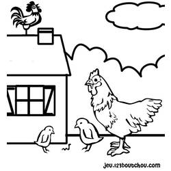 Coloring page: Hen (Animals) #17592 - Free Printable Coloring Pages