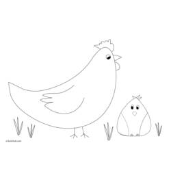 Coloring page: Hen (Animals) #17599 - Free Printable Coloring Pages