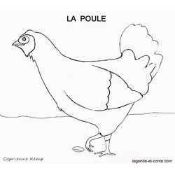 Coloring page: Hen (Animals) #17602 - Free Printable Coloring Pages