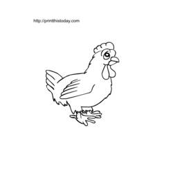 Coloring page: Hen (Animals) #17619 - Free Printable Coloring Pages