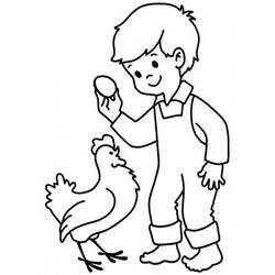 Hen and Chick (Animals) coloring page #193194 to print and color