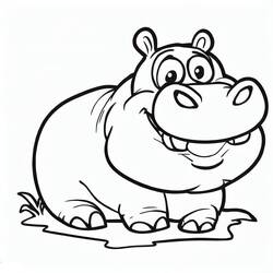Hippopotamus (Animals) coloring page #188971 to print and color