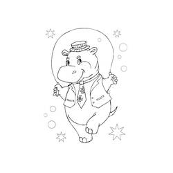 Hippopotamus (Animals) coloring page #188979 to print and color