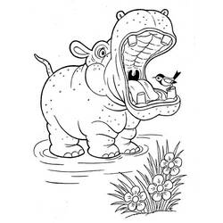 Hippopotamus (Animals) coloring page #188982 to print and color
