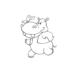 Hippopotamus (Animals) coloring page #188988 to print and color