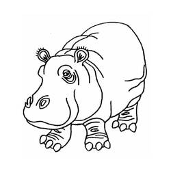 Hippopotamus (Animals) coloring page #188997 to print and color