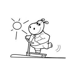 Hippopotamus (Animals) coloring page #189000 to print and color