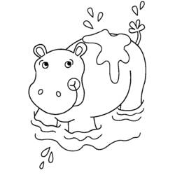 Coloring page: Hippopotamus (Animals) #8613 - Free Printable Coloring Pages