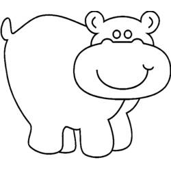 Coloring page: Hippopotamus (Animals) #8623 - Printable coloring pages