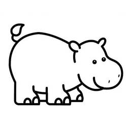 Coloring page: Hippopotamus (Animals) #8628 - Printable coloring pages