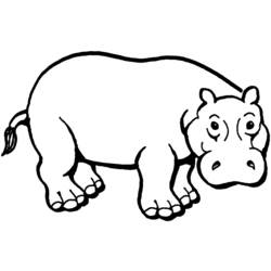 Coloring page: Hippopotamus (Animals) #8631 - Printable coloring pages