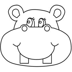 Coloring page: Hippopotamus (Animals) #8632 - Printable coloring pages