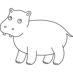 Coloring page: Hippopotamus (Animals) #8639 - Printable coloring pages