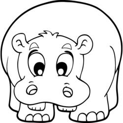 Coloring page: Hippopotamus (Animals) #8644 - Printable coloring pages